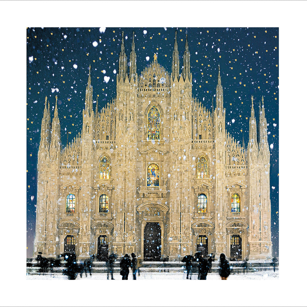 Milan Cathedral Art Christmas Card from Penny Black
