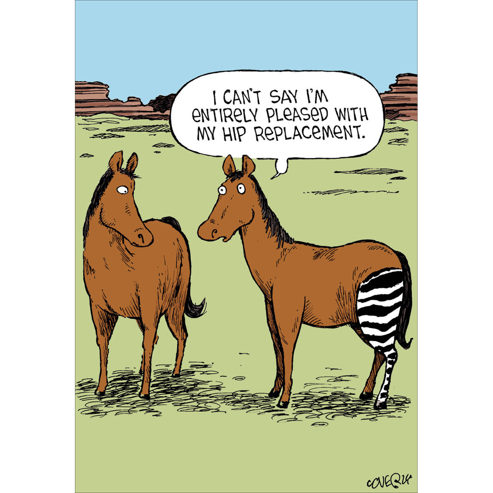 Horse Hip Replacement Funny Card from Penny Black