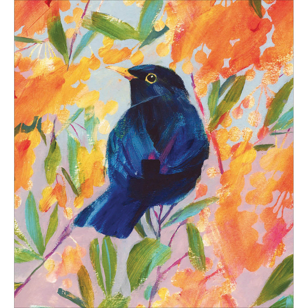 Apricot Blackbird Breeze Art Card from Penny Black