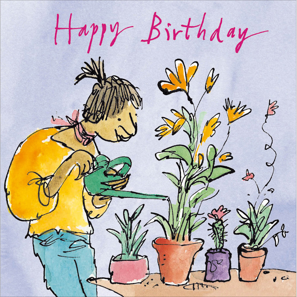 Houseplant Parent Quentin Blake Birthday Card from Penny Black