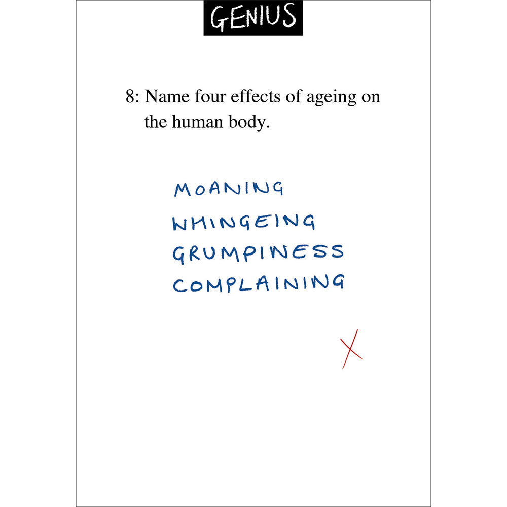 Effects of Ageing Genuis Funny Card from Penny Black
