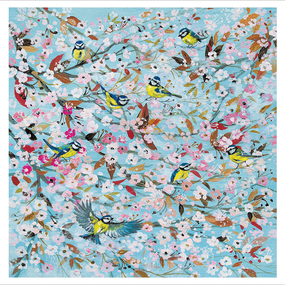 Blue Tits in Blossom Art Card from Penny Black
