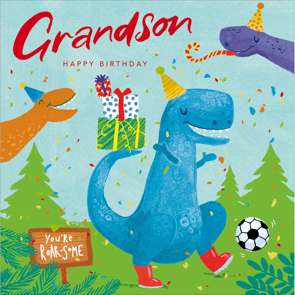 Roarsome Grandson Dino Birthday Card from Penny Black