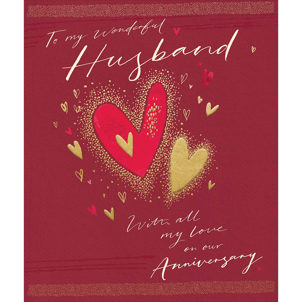 Husband Rising Hearts Anniversary Card from Penny Black