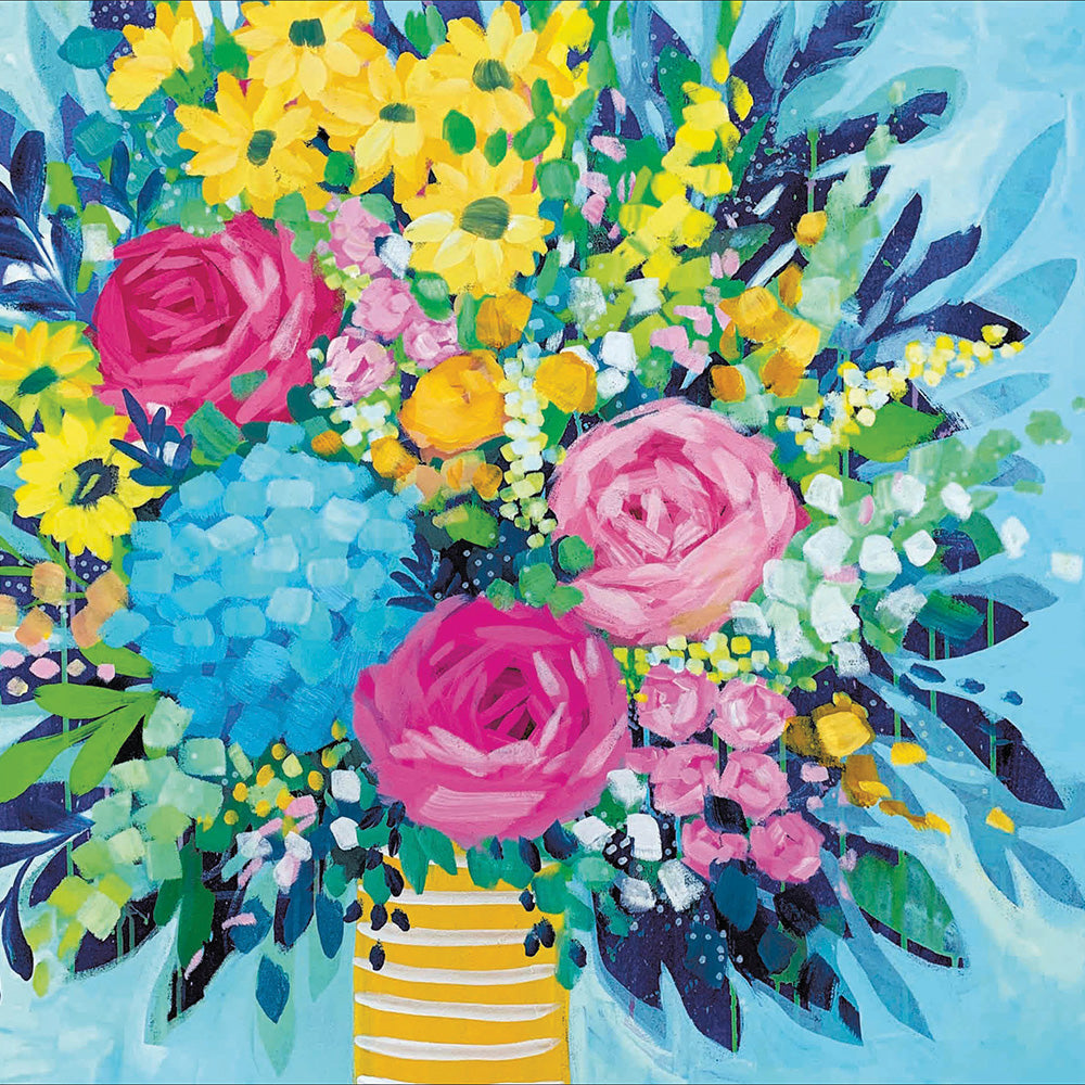 Copious Flowers in Vase Art Birthday Card from Penny Black