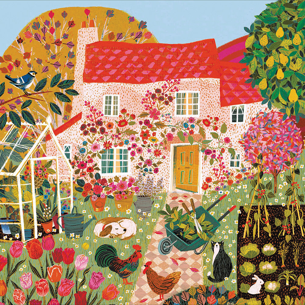 Colourful Country Garden Art Card from Penny Black