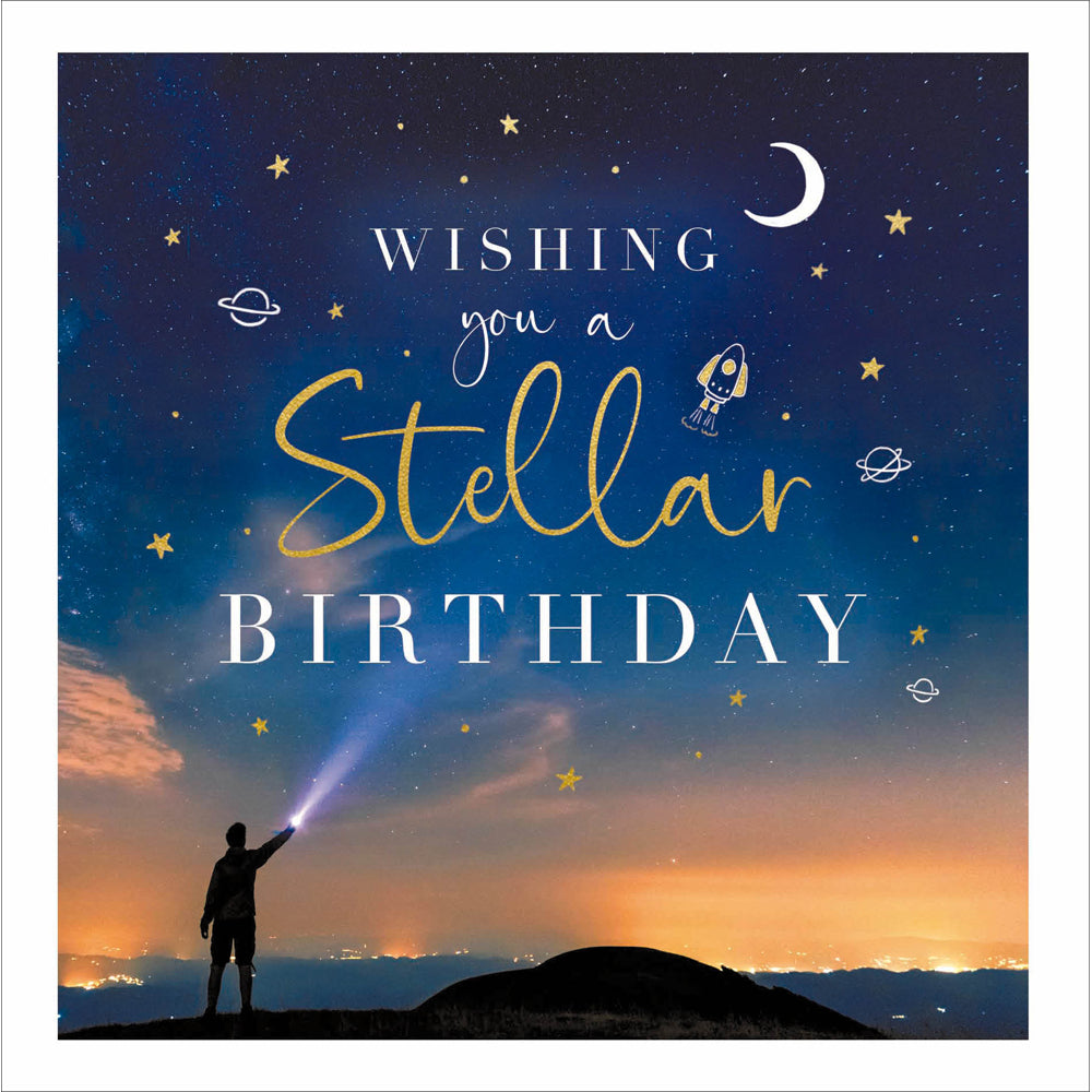 Stellar Birthday Photographic Card from Penny Black