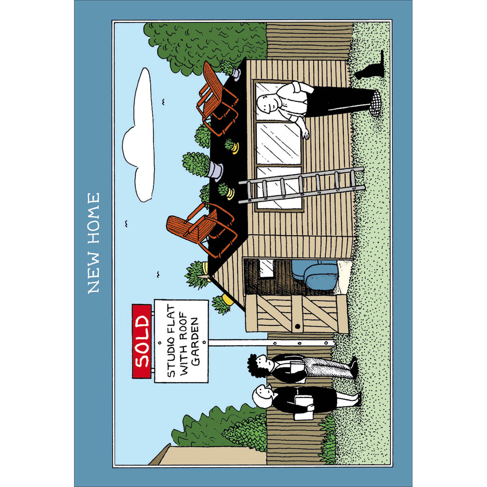 Fred's Studio Flat Viewing New Home Card from Penny Black