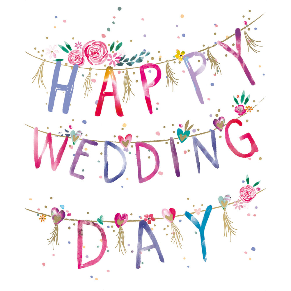 Wedding Day Bunting Card from Penny Black