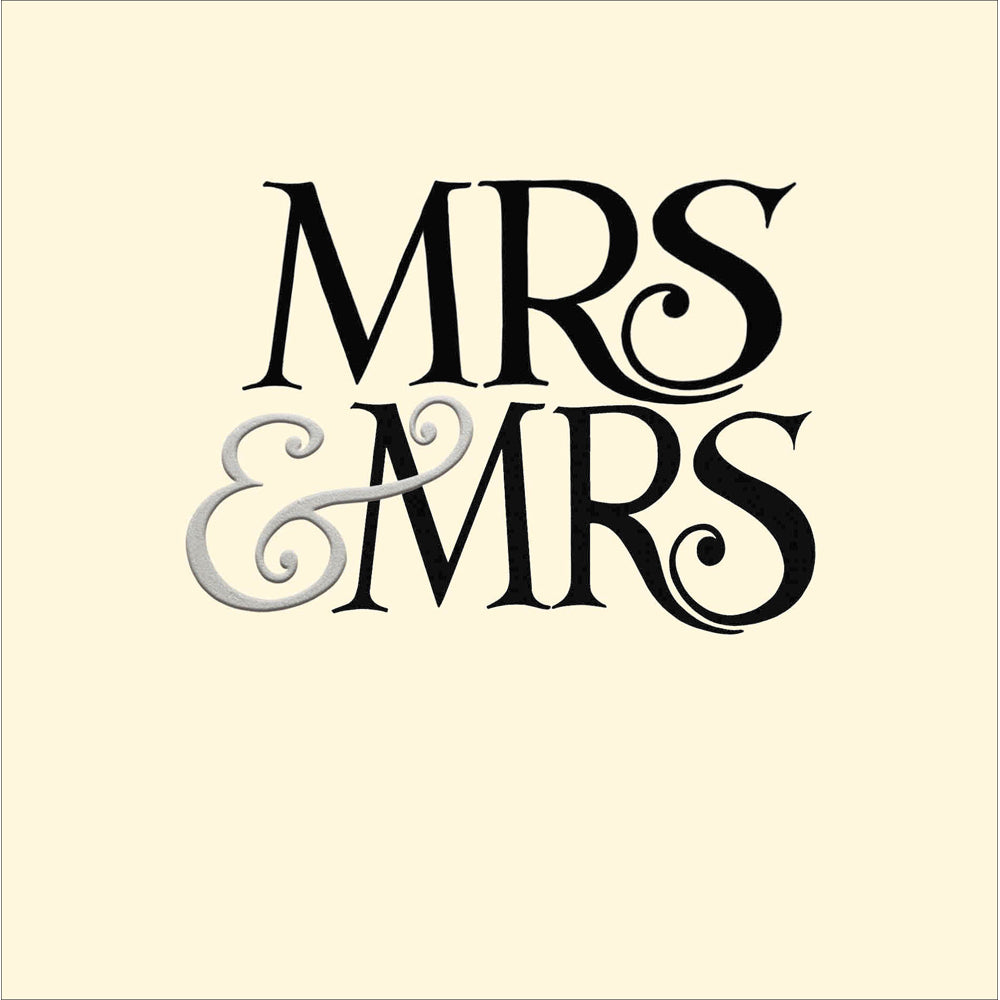 Mrs &amp; Mrs Emma Bridgewater Wedding Card from Penny Black