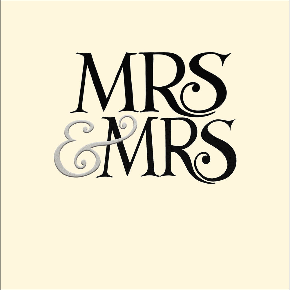 Mrs & Mrs Emma Bridgewater Wedding Card from Penny Black