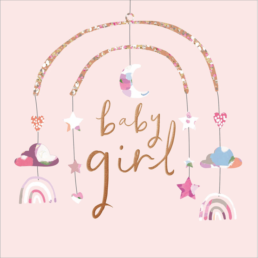 Colour Splash Baby Girl Mobile Card from Penny Black