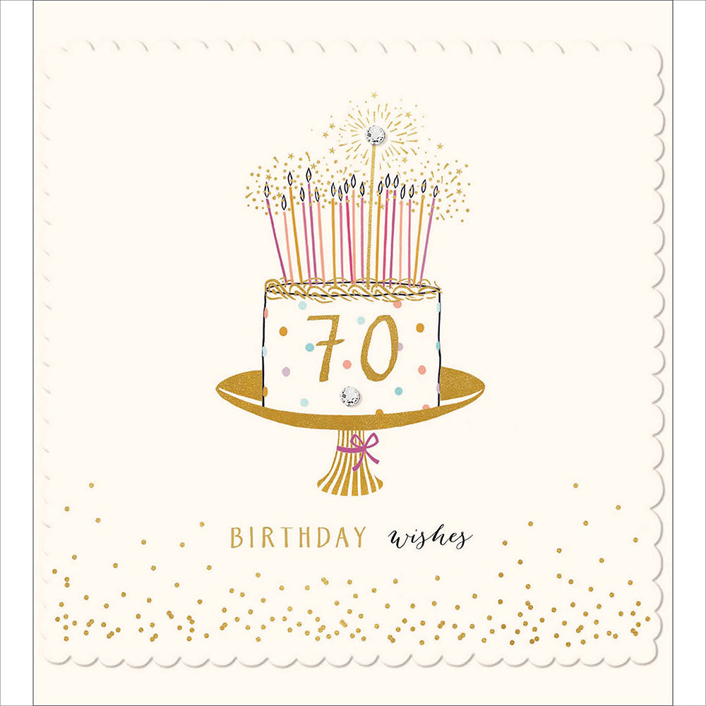 Scalloped 70 Embellished Birthday Card from Penny Black