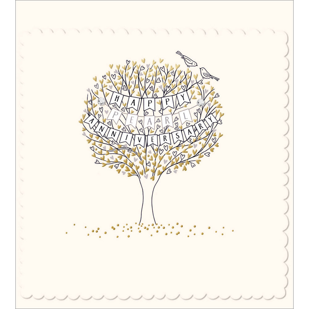 Scalloped Pearl Wedding Anniversary Card from Penny Black