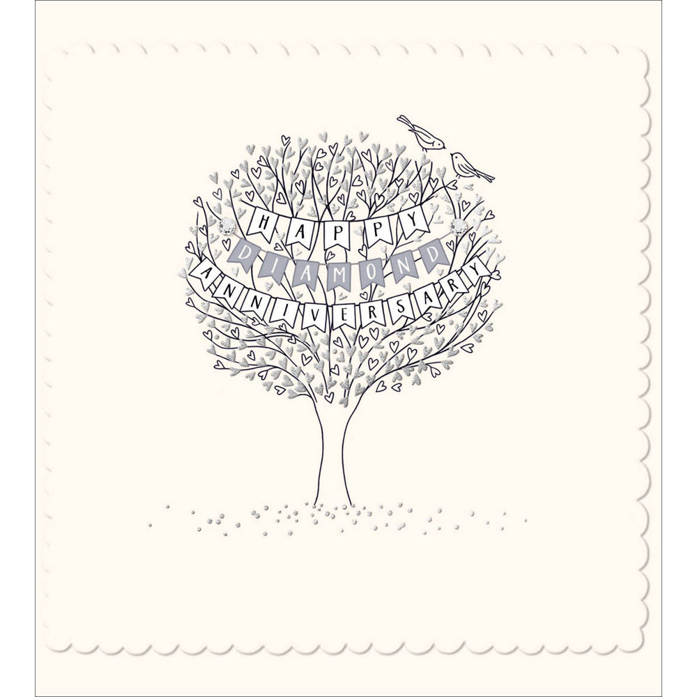 Scalloped Diamond Wedding Anniversary Card from Penny Black