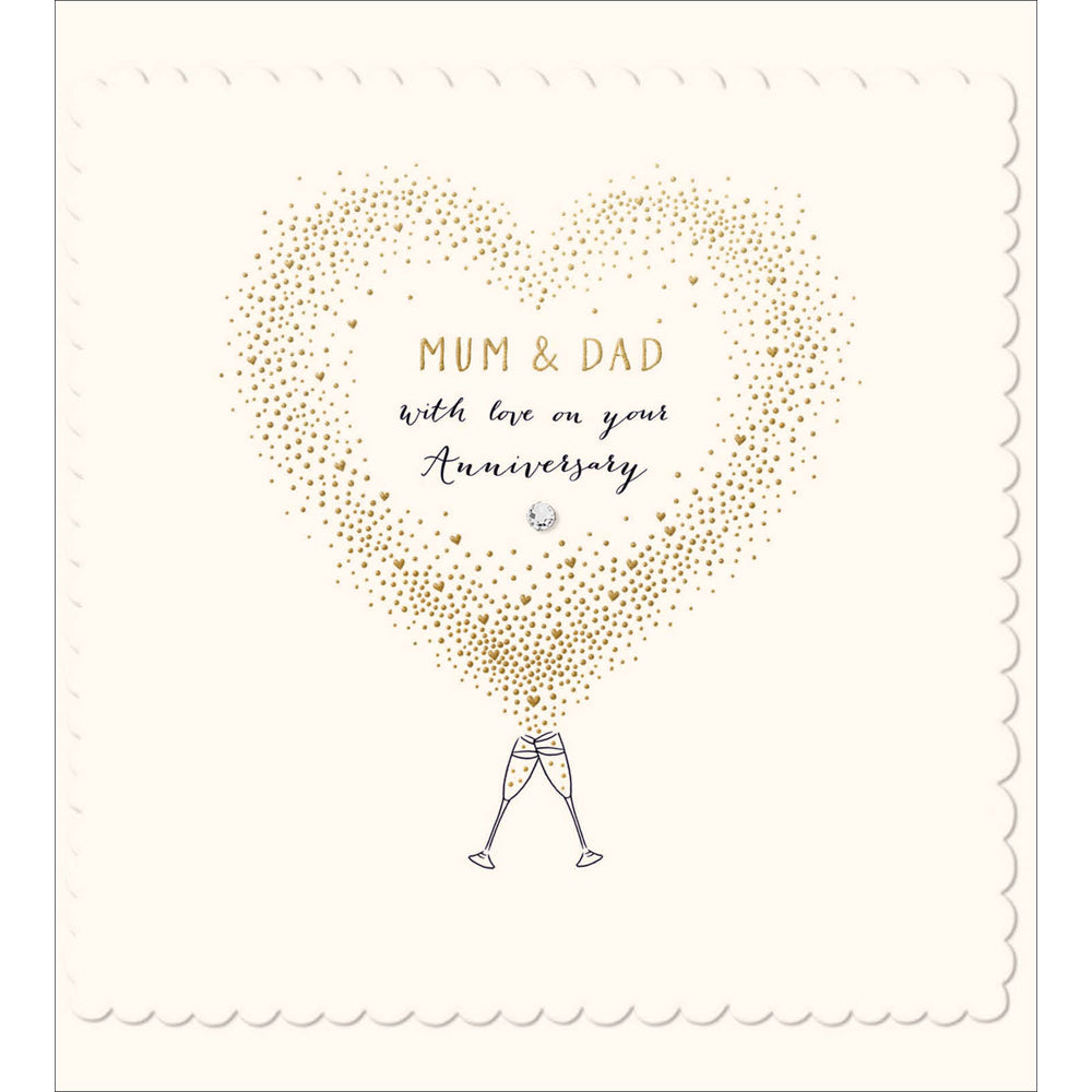 Scalloped Mum & Dad Wedding Anniversary Card from Penny Black