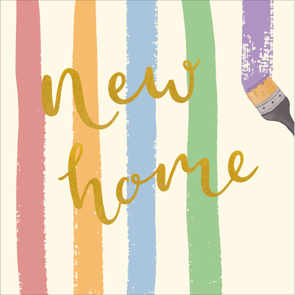 Colourful Paint Brush New Home Card from Penny Black
