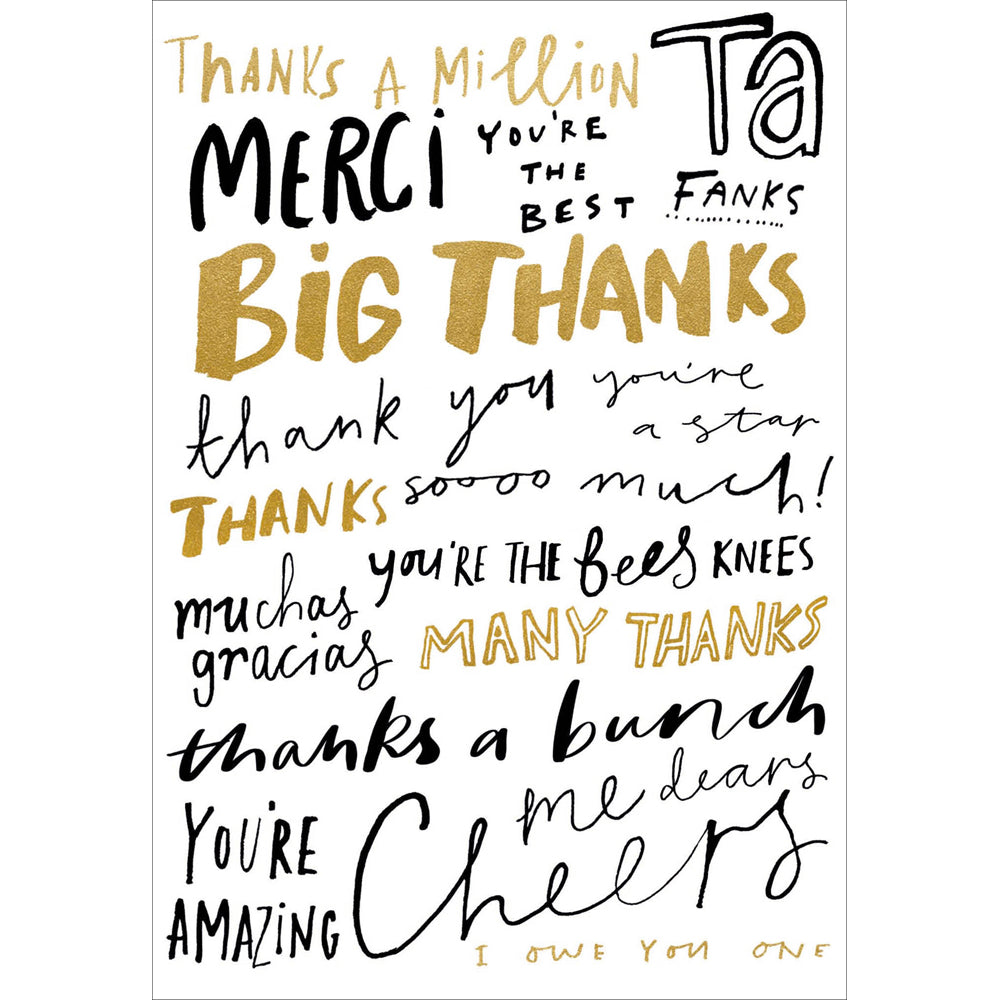 So Many Thanks Card from Penny Black