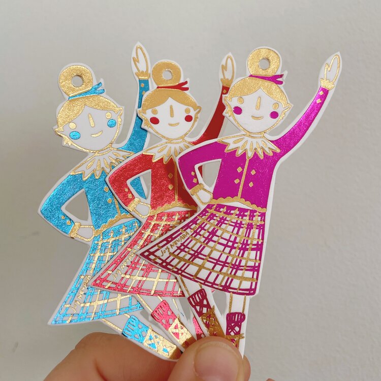 Highland Dancer Letterpress Decoration