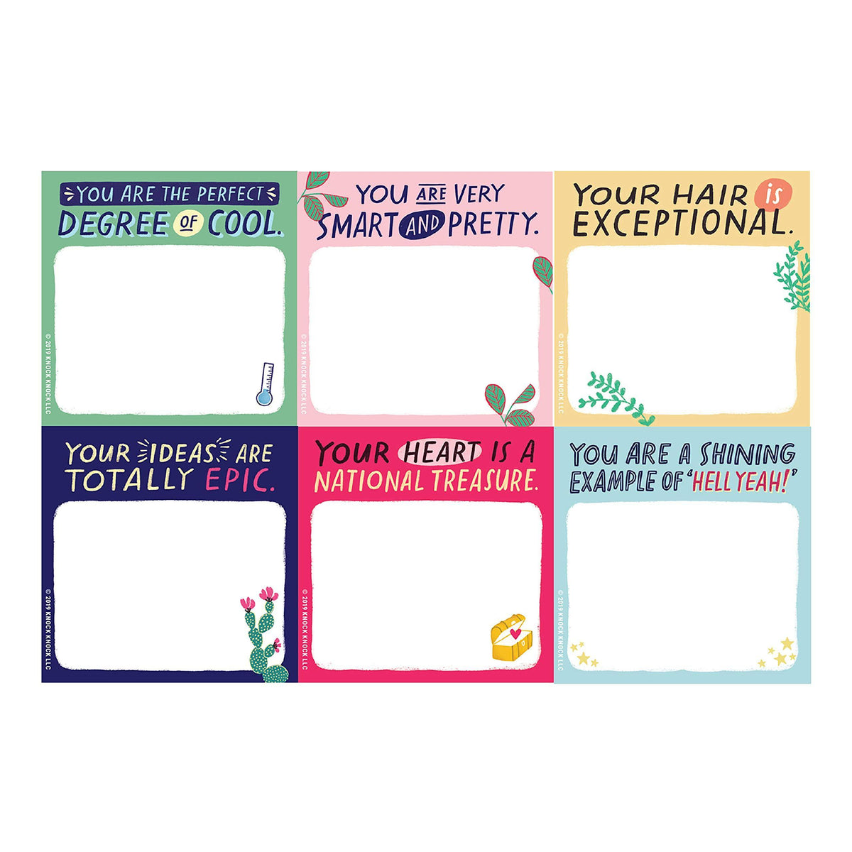 Emily McDowell &amp; Friends You Are Very Smart and Pretty Sticky Note Packet - Penny Black