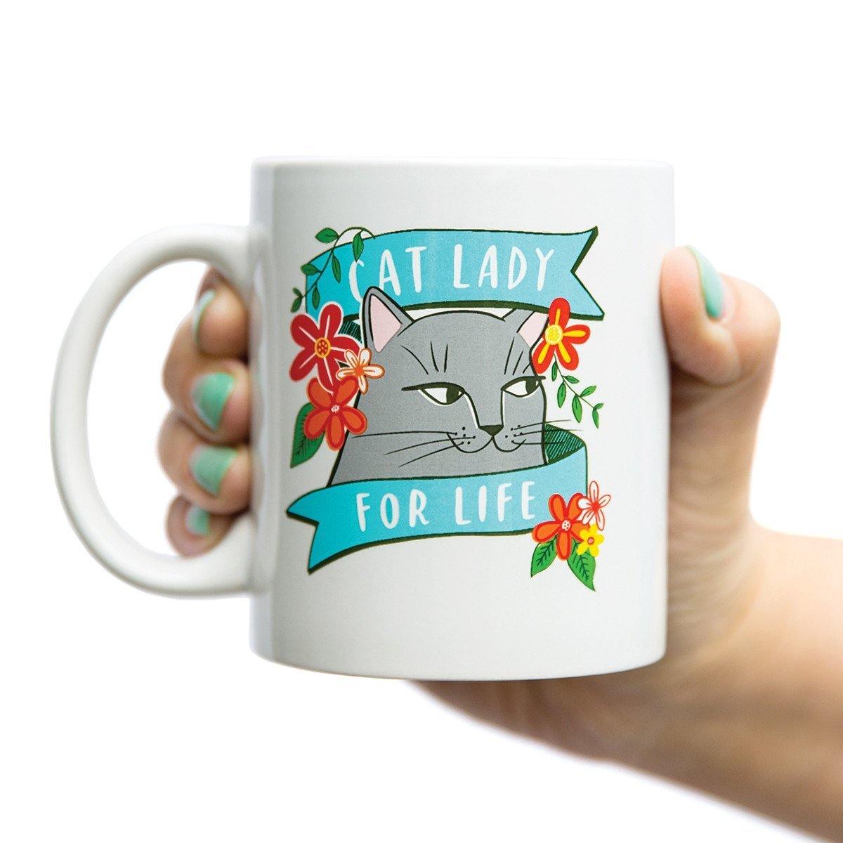 Emily McDowell & Friends Cat Lady For Life Mug - Penny Black
