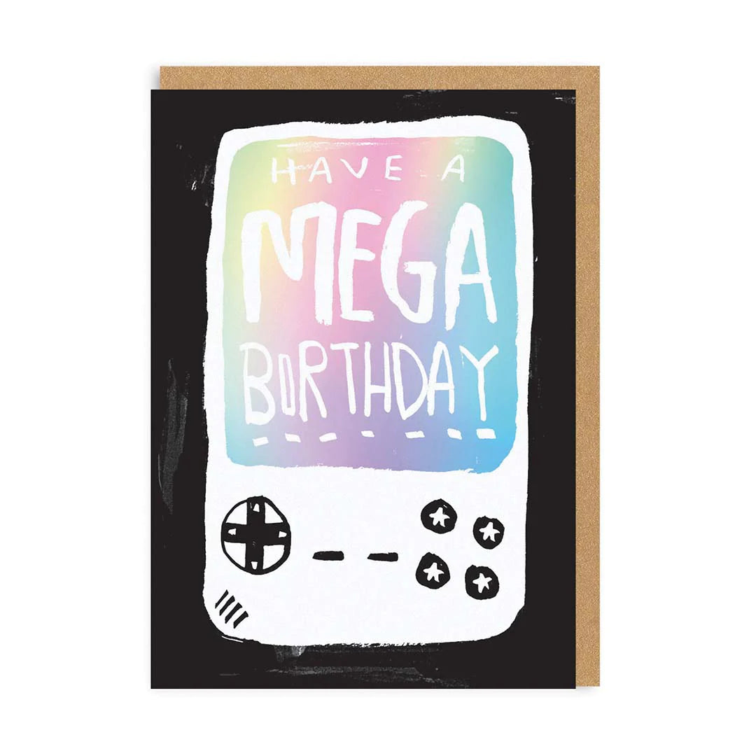 Mega Gameboy Birthday Card