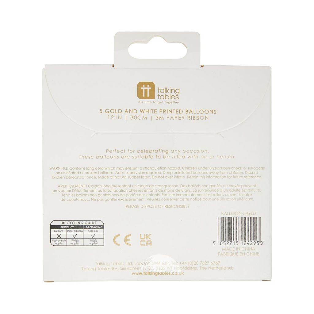Gold Confetti Latex Balloons Set - Penny Black