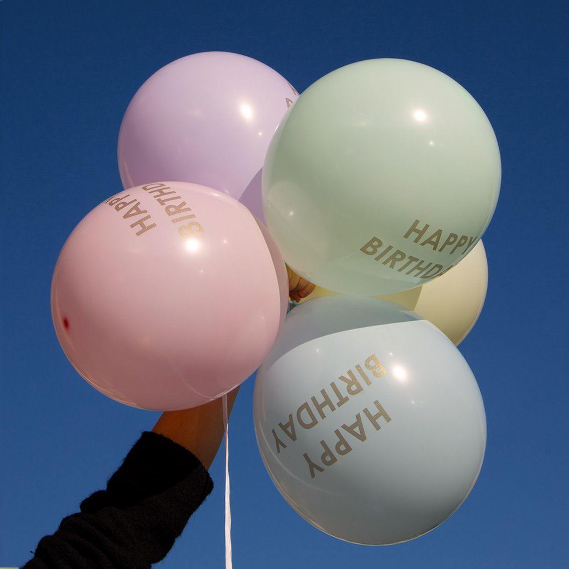 Pastel Happy Birthday Latex Balloons Set - Penny Black