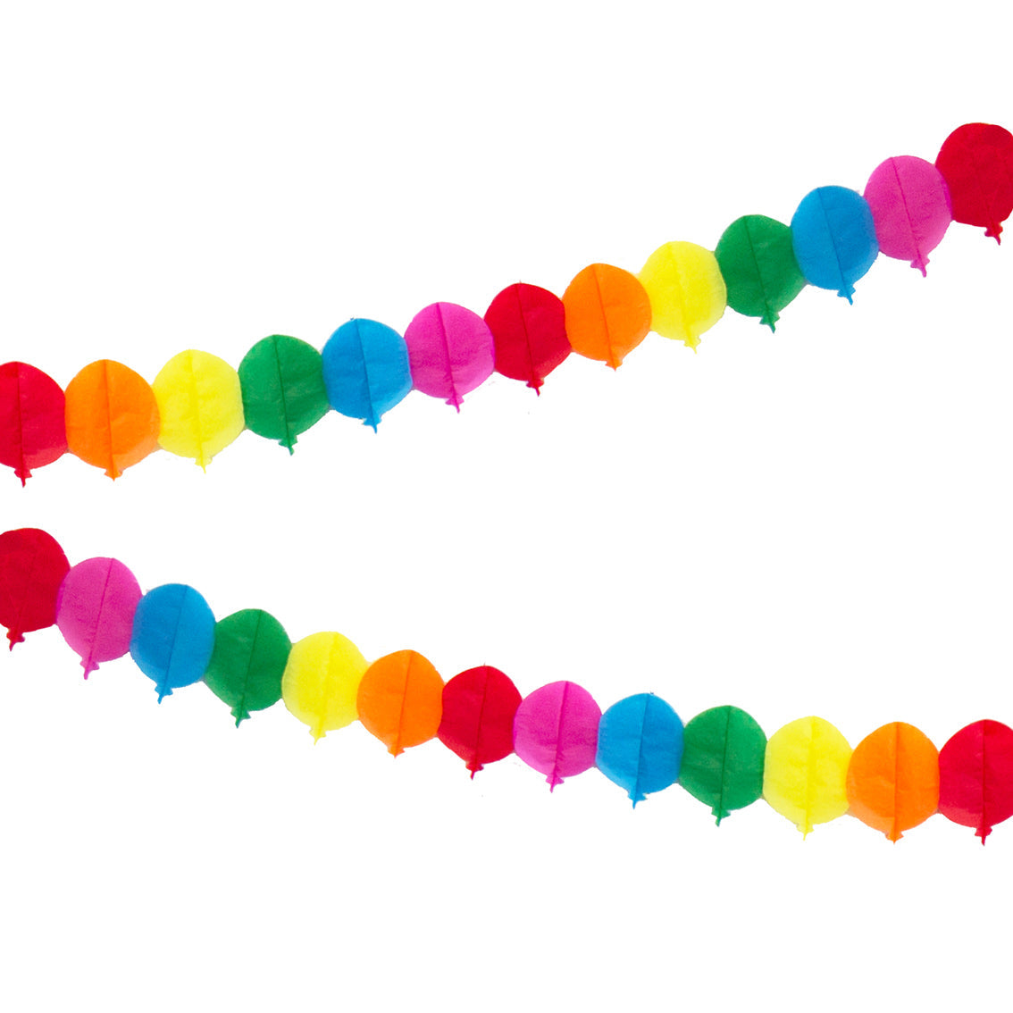 Rainbow Honeycomb Balloon Paper Garland 3m 3pk