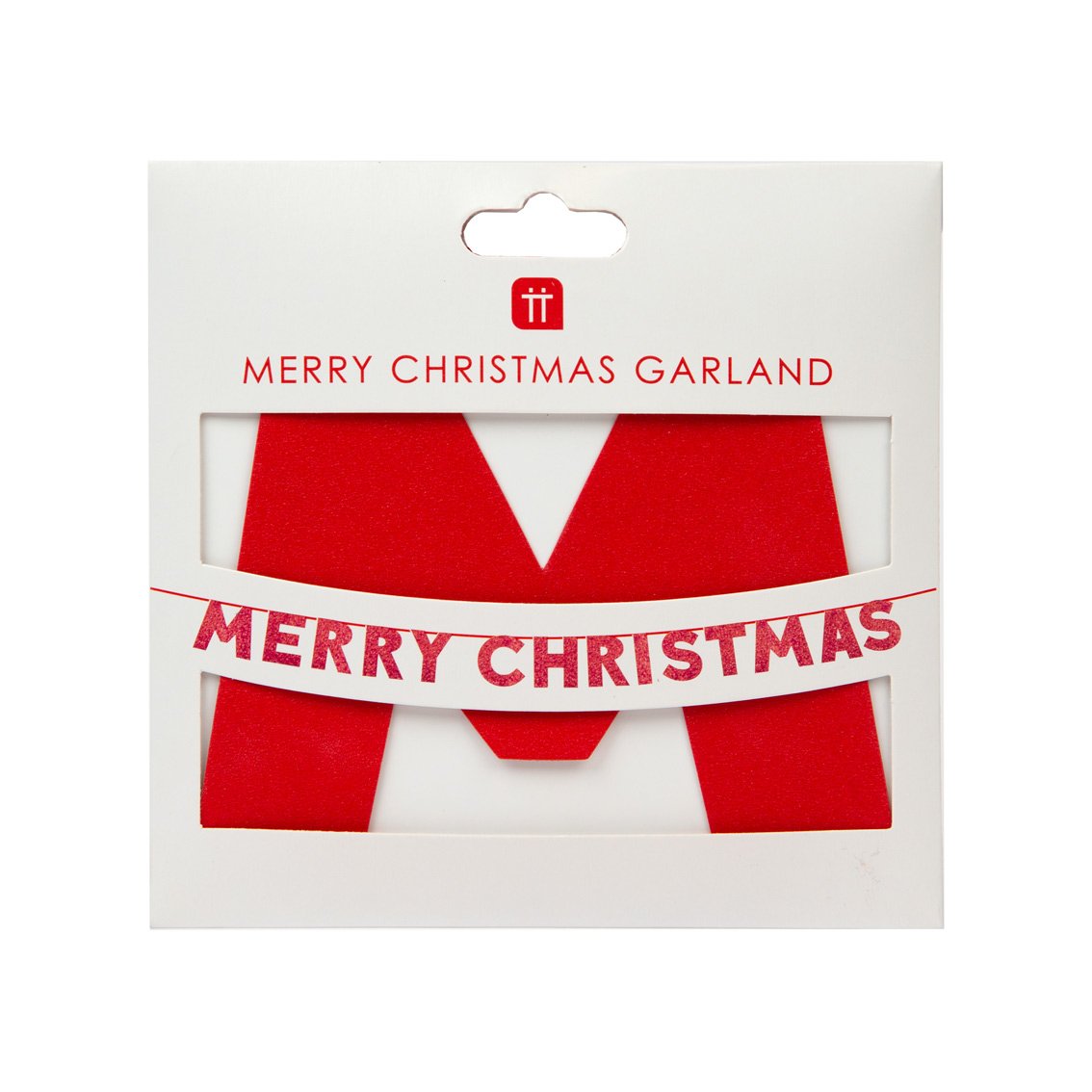 Nutcracker Merry Christmas Glitter Garland 2m