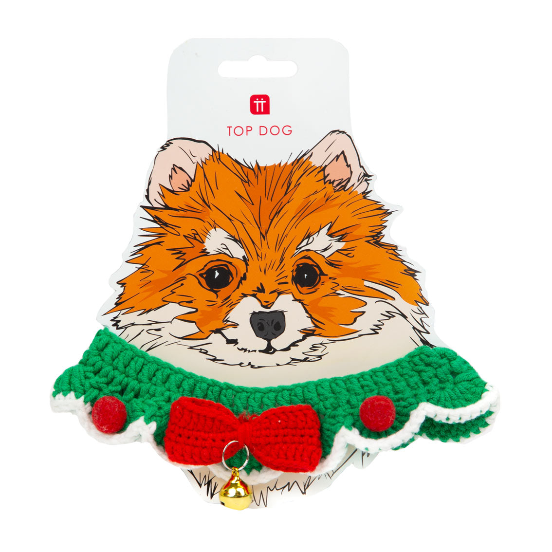 Festive Crochet Dog Collar by penny black