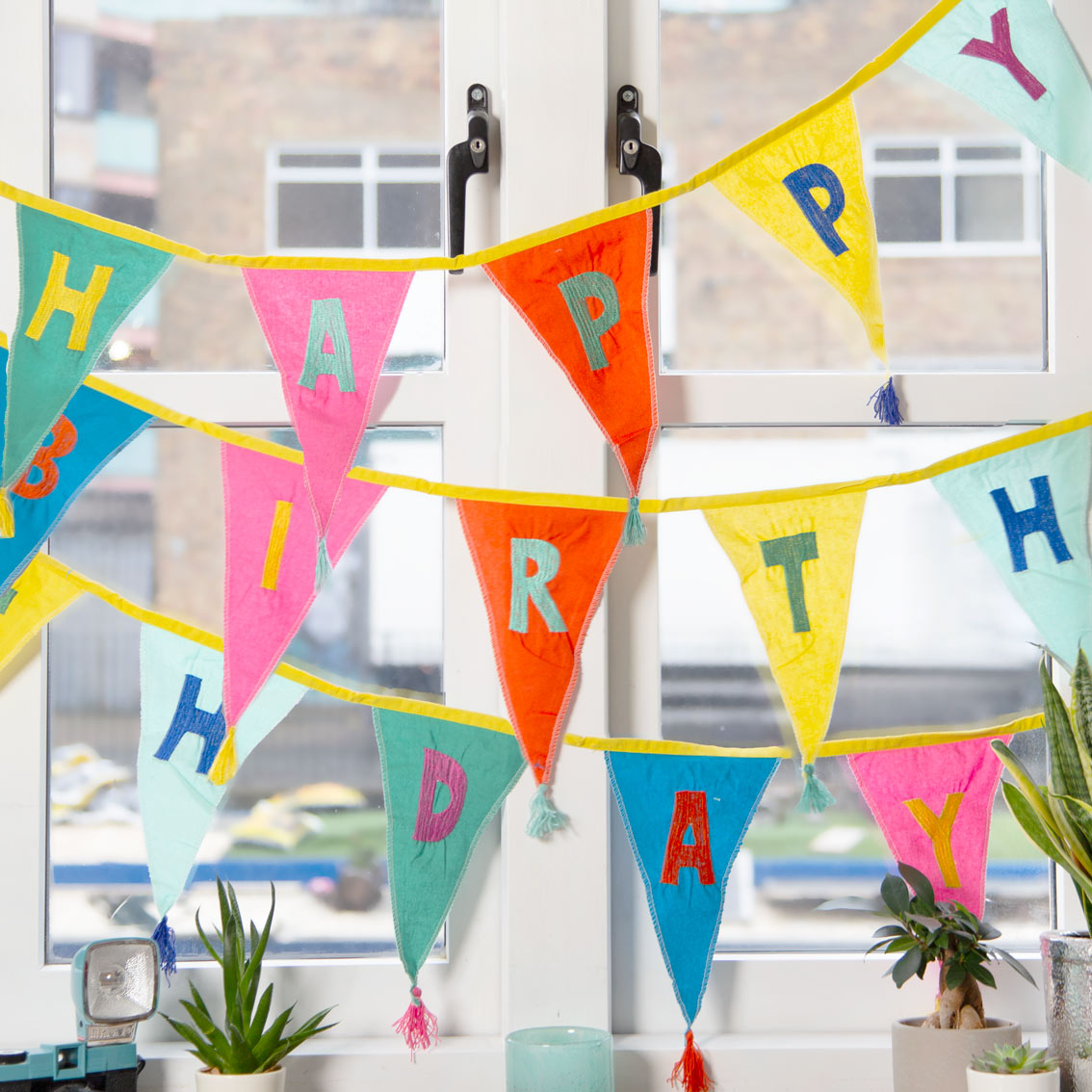 Eco-Friendly Reusable Rainbow Birthday Bunting