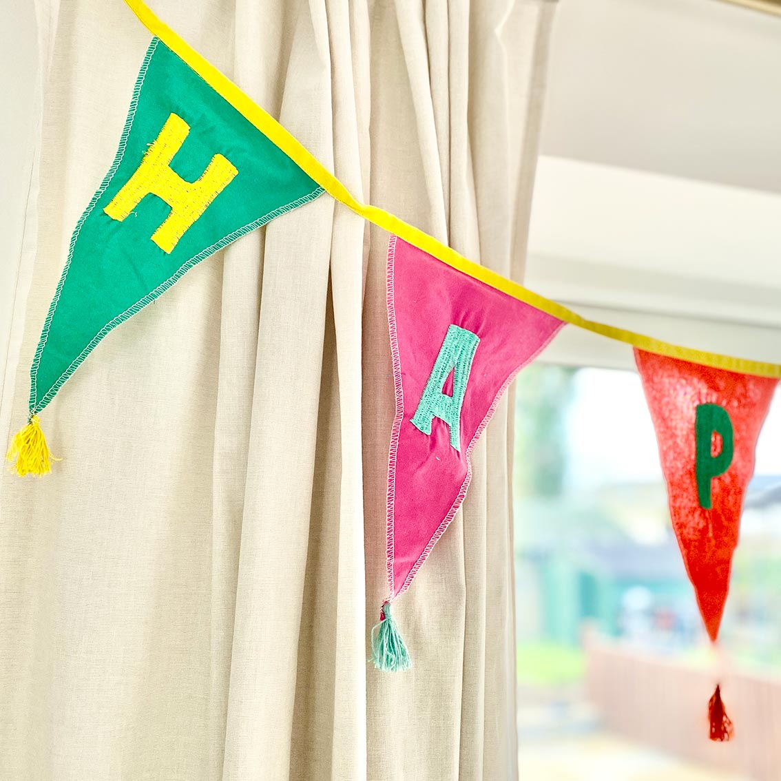 Eco-Friendly Reusable Rainbow Birthday Bunting