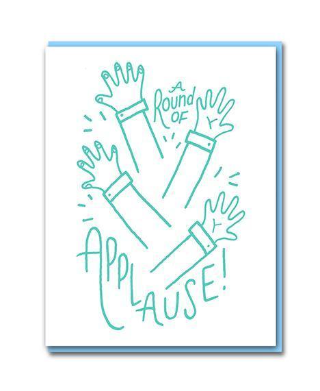 A Round Of Applause Letterpress Card - Penny Black
