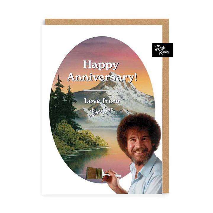 Happy Anniversary Love From Bob Ross Card - Penny Black