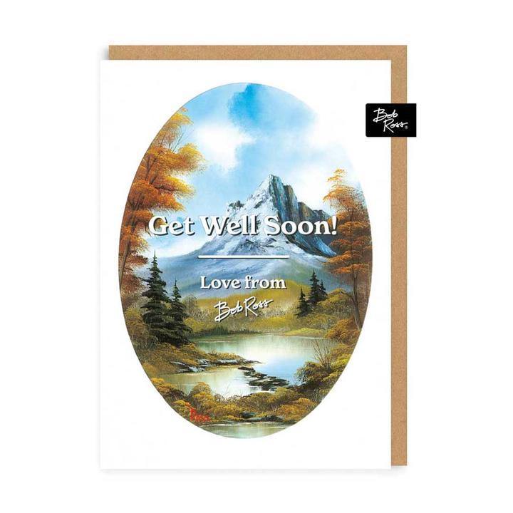 Get Well Soon Love From Bob Ross Card - Penny Black