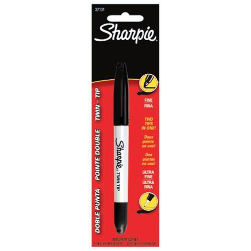 Sharpie Fine & Ultra Fine Twin Tip Marker Pen - Penny Black