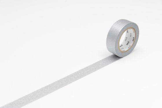 MT Matt Silver Washi Tape - Penny Black