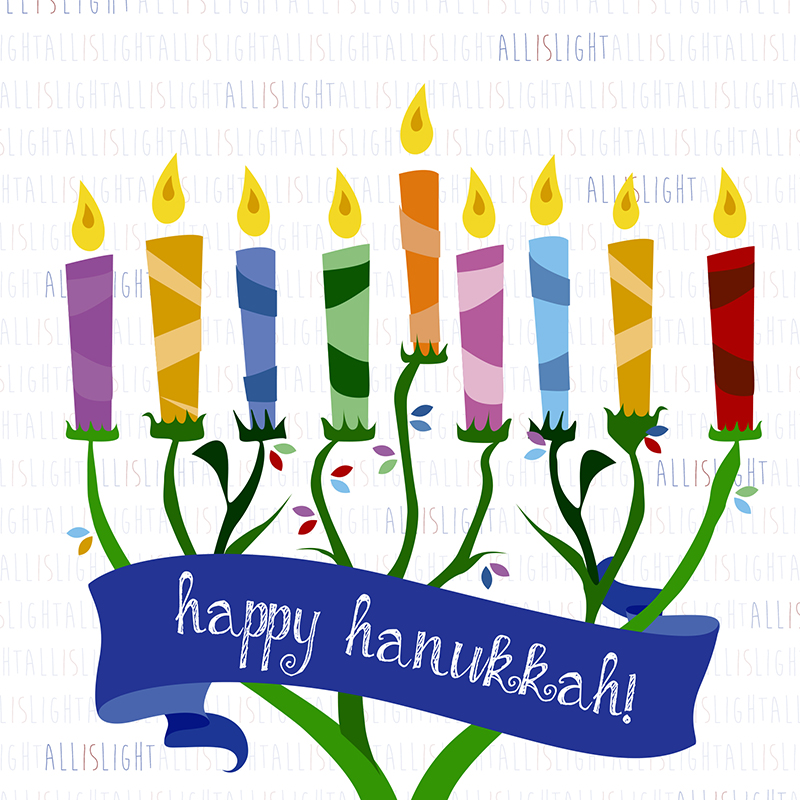 Happy Hanukkah - All is Light Greeting Card