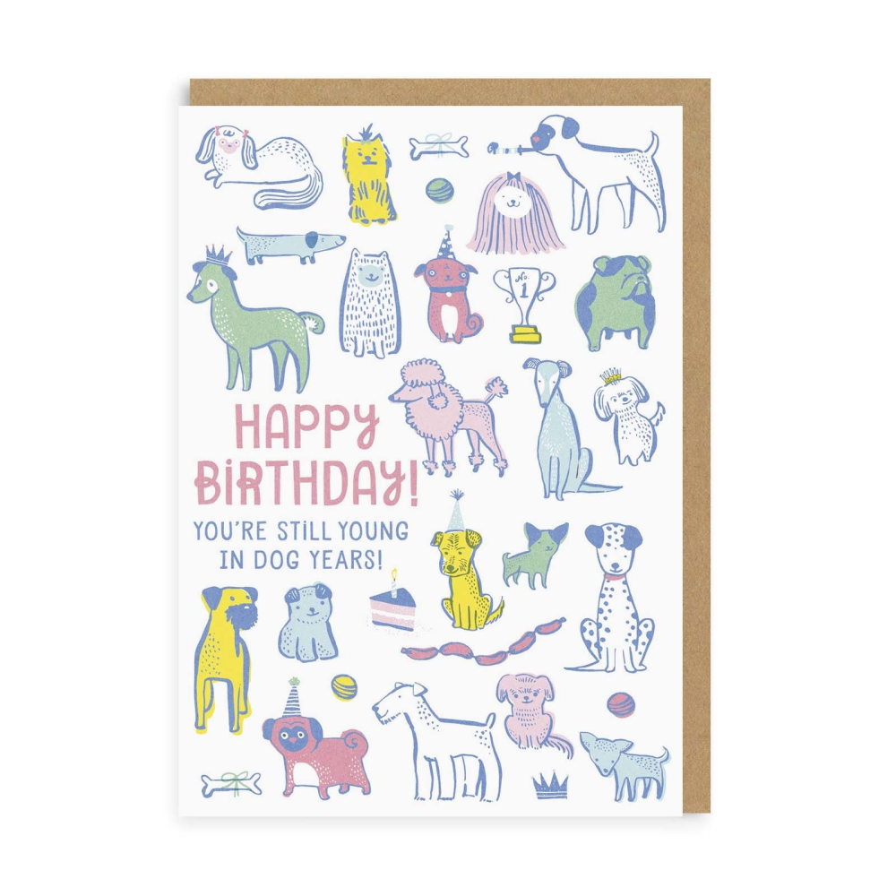Young in Dog Years Greeting Card