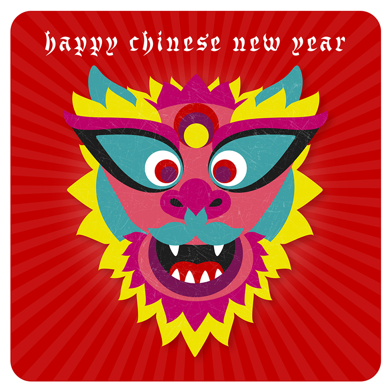 Chinese Ny2018 Dragon Greeting Card