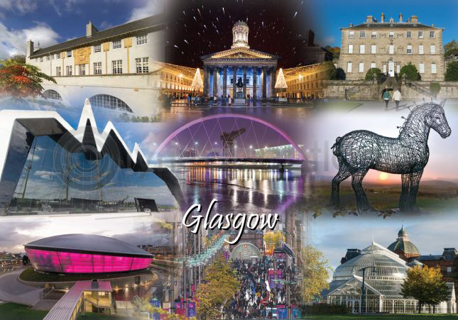 Glasgow Fusion Postcard Greeting Card