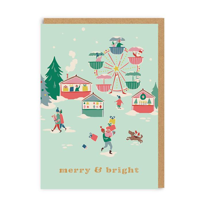 Cath Kidston Merry & Bright Greeting Card - Penny Black