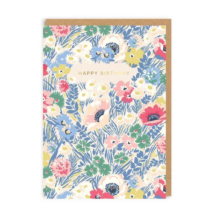 Meadow Floral Cath Kidston Birthday Card - Penny Black