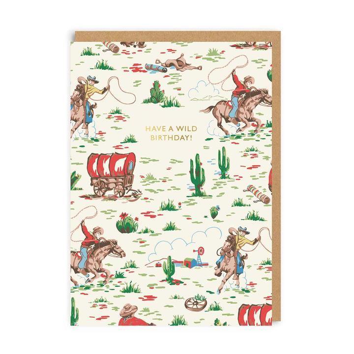 Wild Cowboy Cath Kidston Birthday Card - Penny Black