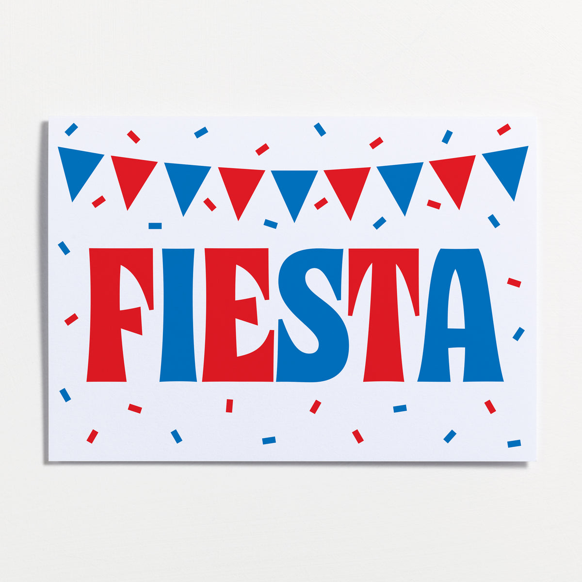 Fiesta Bunting Typographic Birthday Card