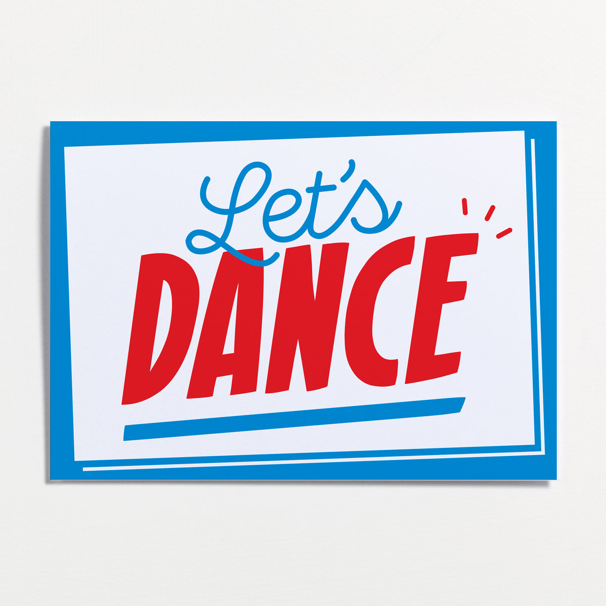 Let&#39;s Dance Typographic Card