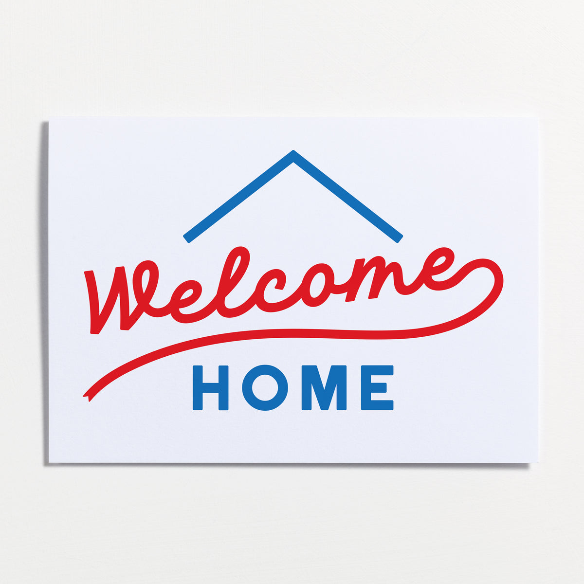 Welcome Home Typographic Card