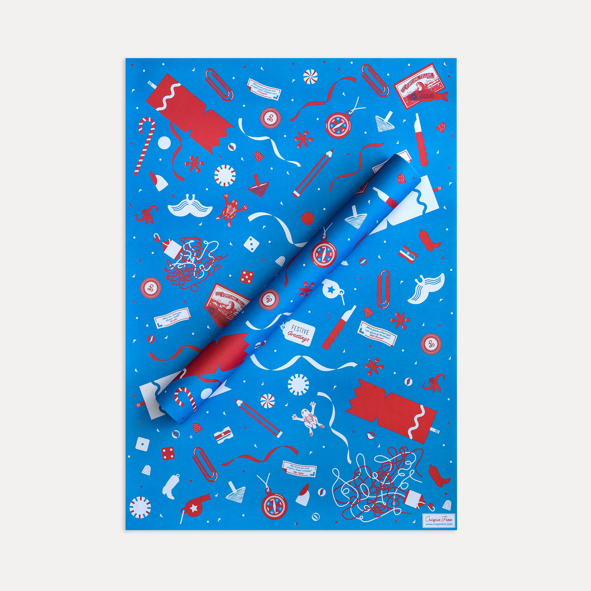 Christmas Cracker Wrapping Paper Sheet