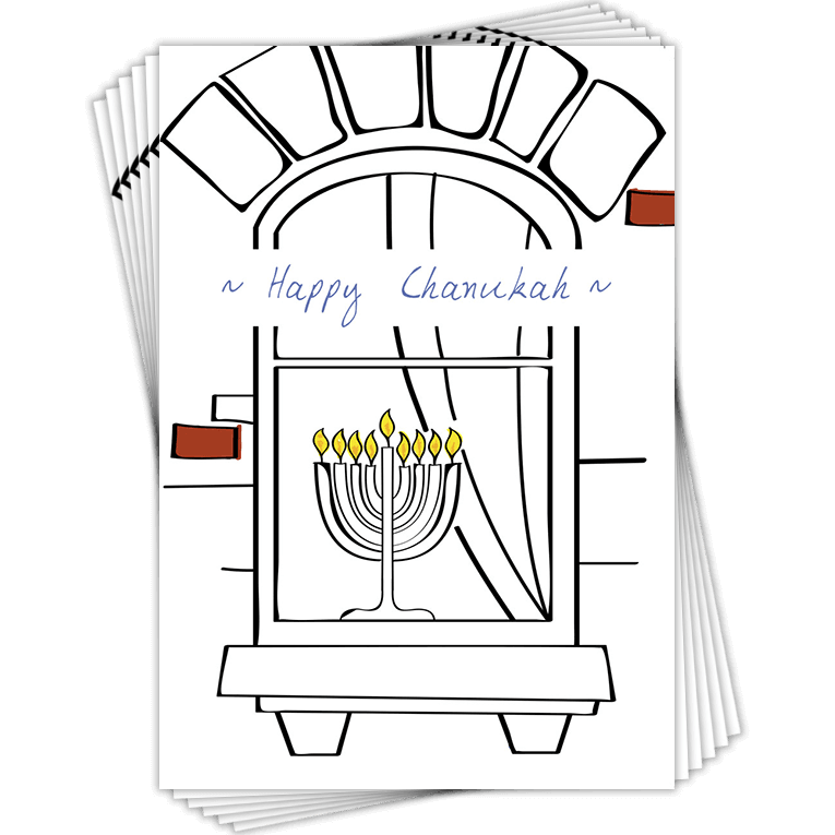 Happy Chanukah Cards 6 Pk - Penny Black